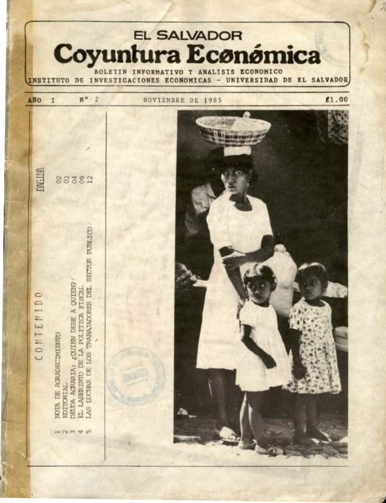 Coyuntura Económica – Año I, N. 2 Noviembre, 1985