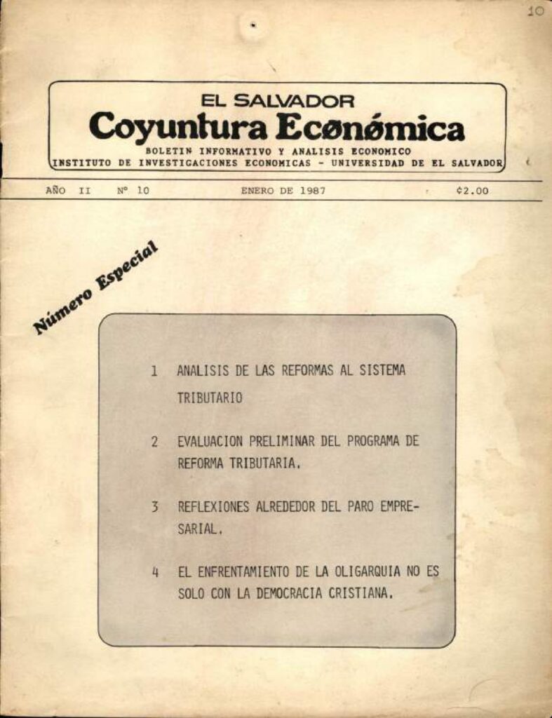 Coyuntura Económica – Año II, N. 10 enero, 1987