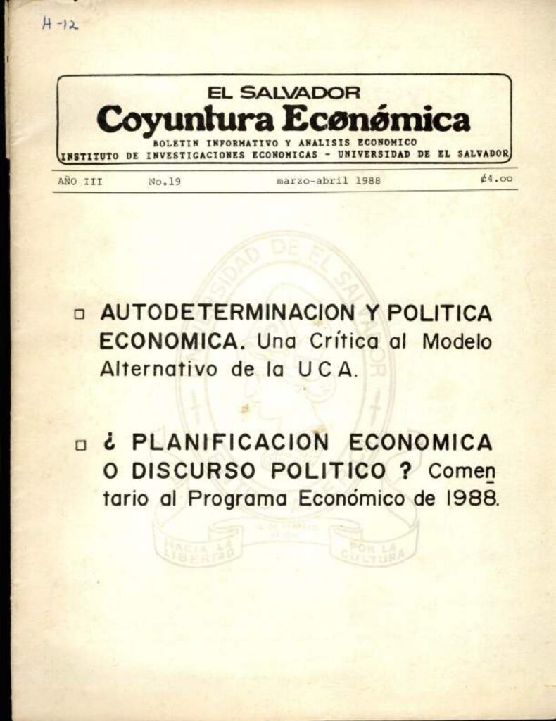 Coyuntura Económica – Año III, N. 19 Mar-Abr, 1988