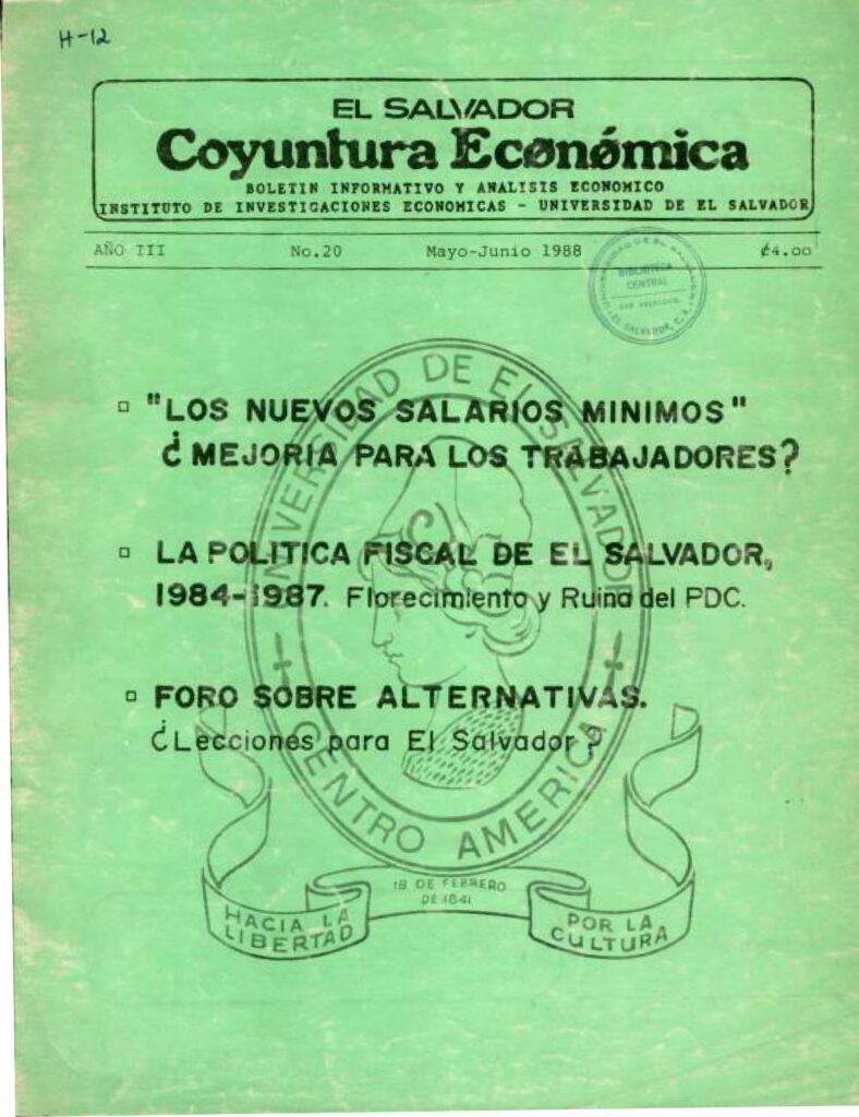 Coyuntura Económica – Año III, N. 20 May-Jun, 1988