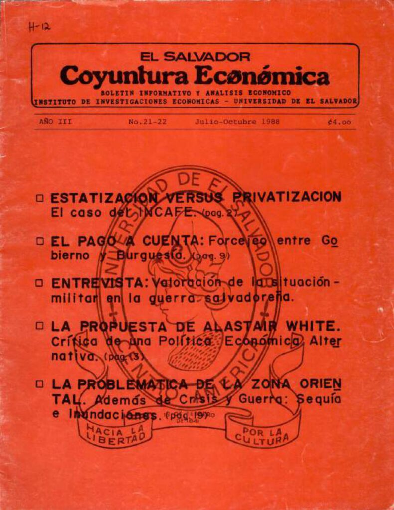 Coyuntura Económica – Año III, N. 21-22 Jul-Oct, 1988