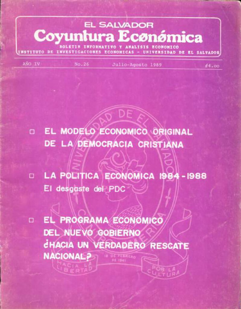 Coyuntura Económica – Año IV, No. 26 Jul-Ago, 1989
