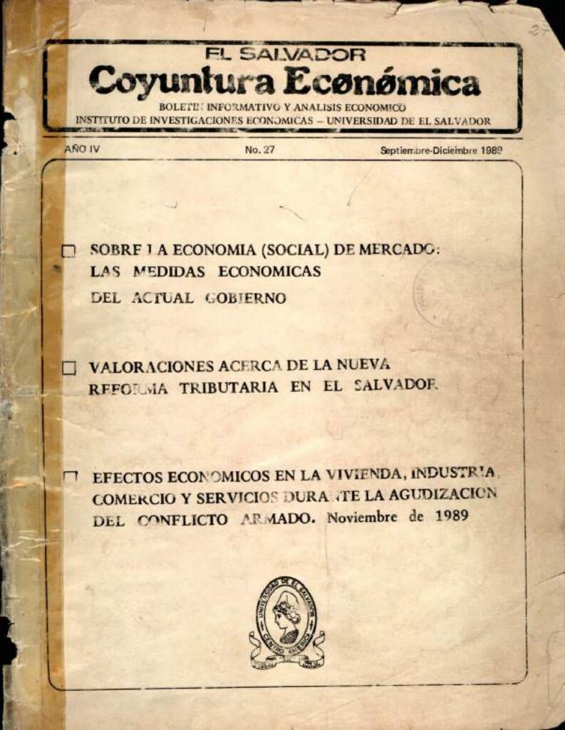 Coyuntura Económica – Año IV, No. 27 Sep-Dic, 1989