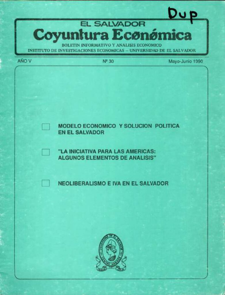 Coyuntura Económica – Año V, N. 30 May-Jun, 1990