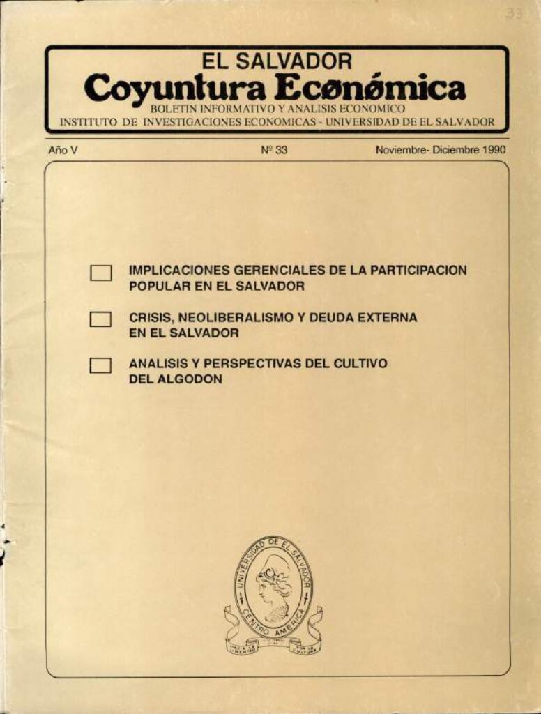 Coyuntura Económica – Año V, N. 33 Nov-Dic, 1990