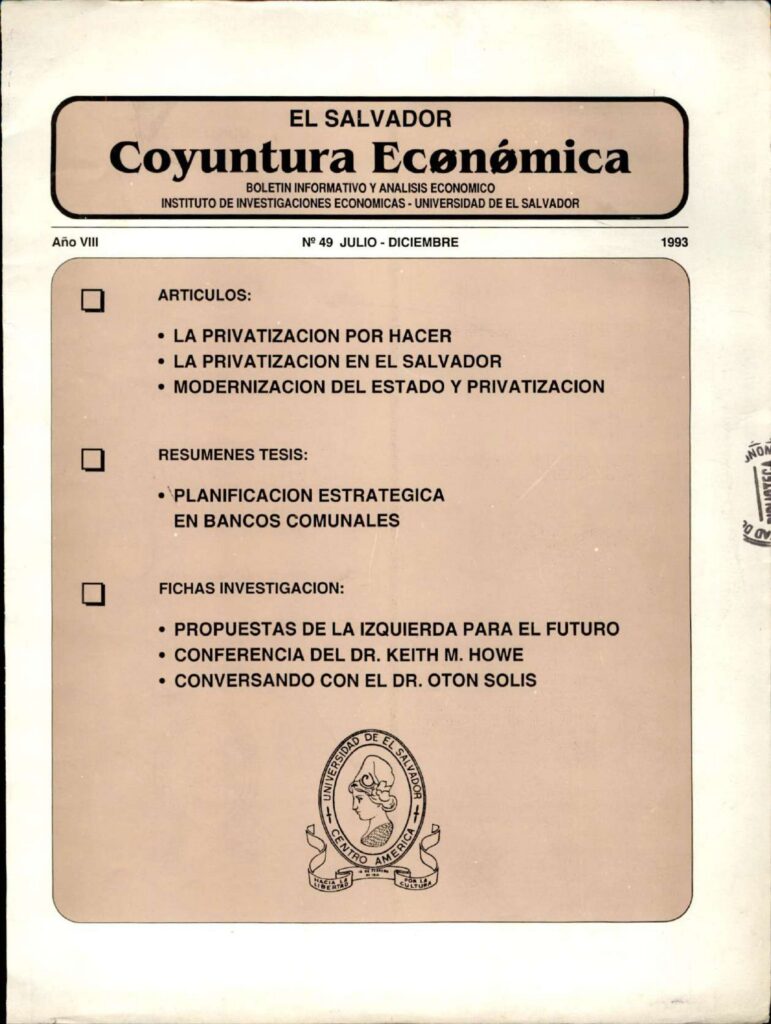 Coyuntura Económica – Año VIII, N. 49 Jul-Dic, 1993