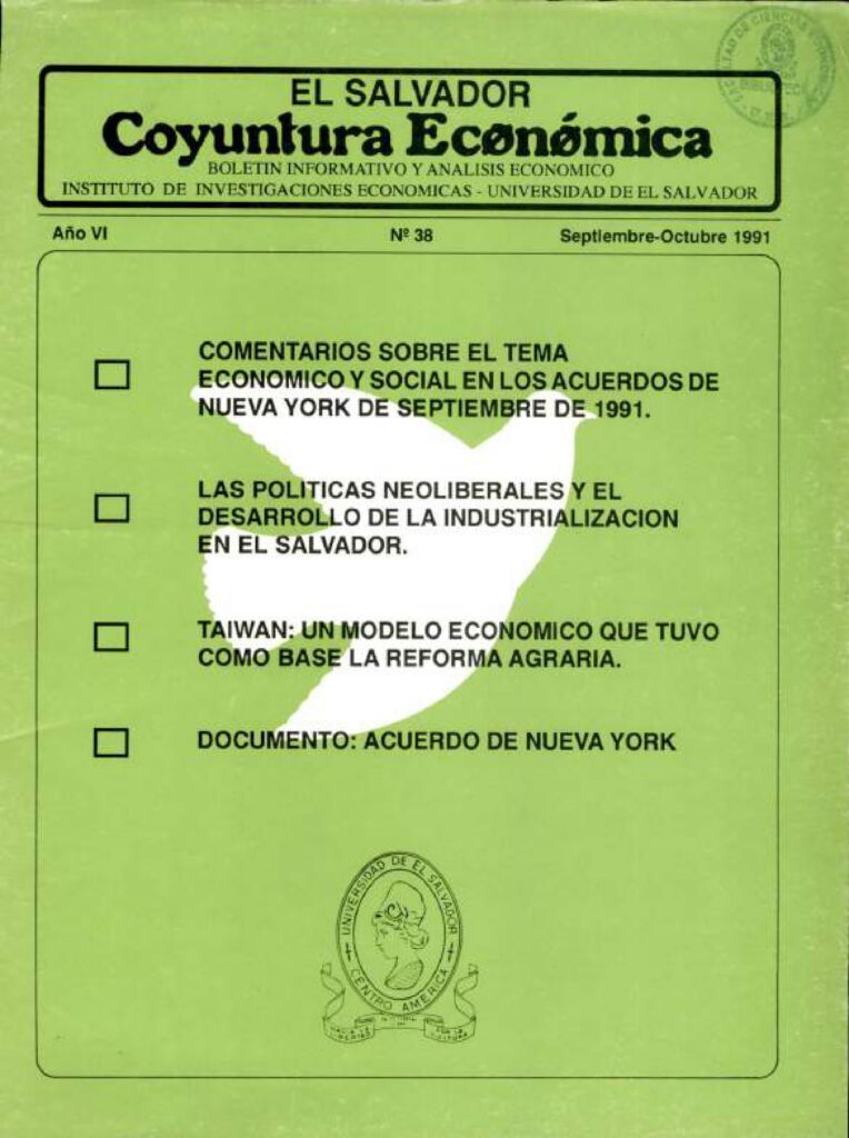 Coyuntura Económica – Año VI, N. 38 Sep-Oct, 1991