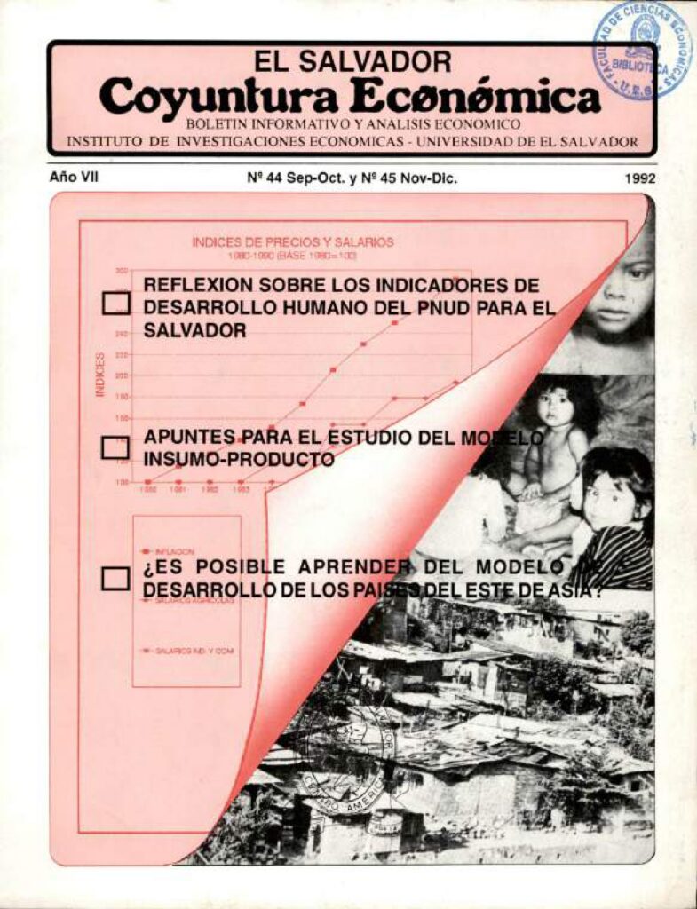 Coyuntura Económica – Año VII, N. 44 Sep-Oct y N.45 Nov-Dic, 1992